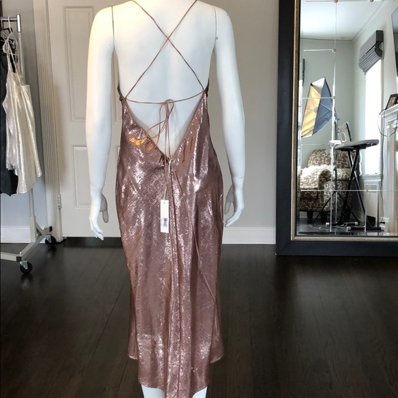 NWT Michele Mason Bias Midi Dress in “Mauve” - Picture 6 of 8